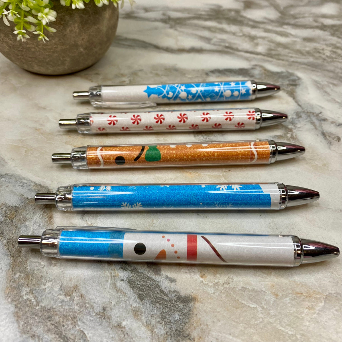 Pen - Clear Christmas Design