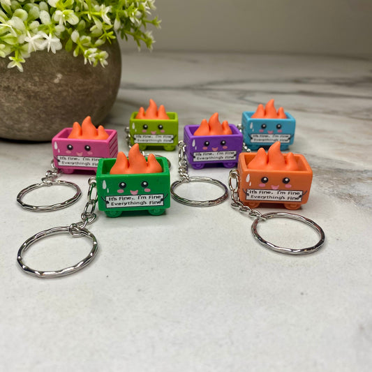 Keychain Figurine - Dumpster Fire Mix