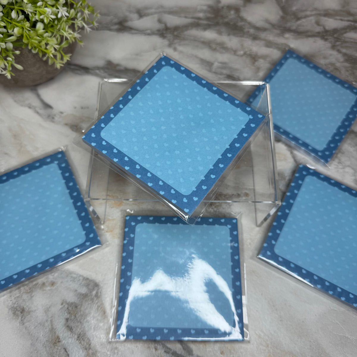 The Sticky Note Collection - Blue Hearts