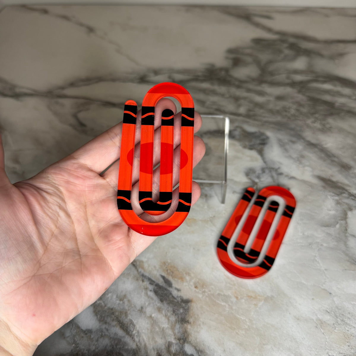 Jumbo Paperclip - Red Crayon