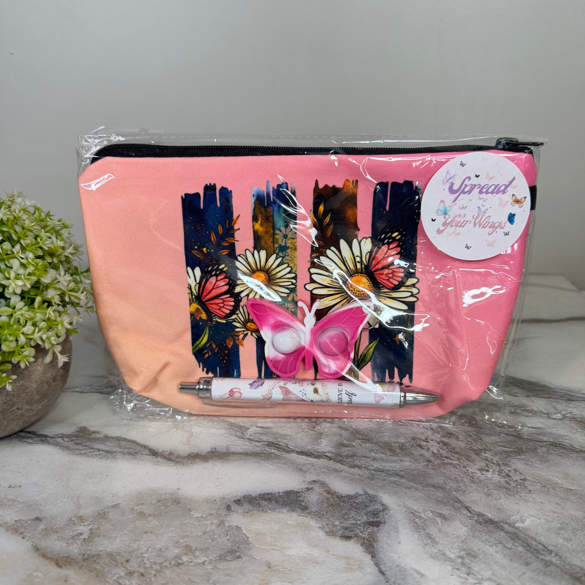 Bundled Set - Butterfly Pink Daisy