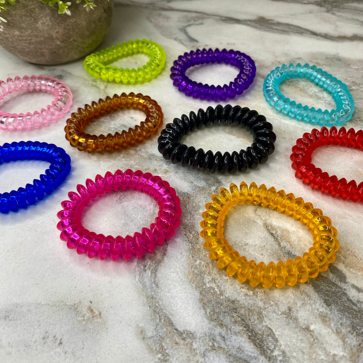 Spiral Coil Hair Tie - Solid Glossy