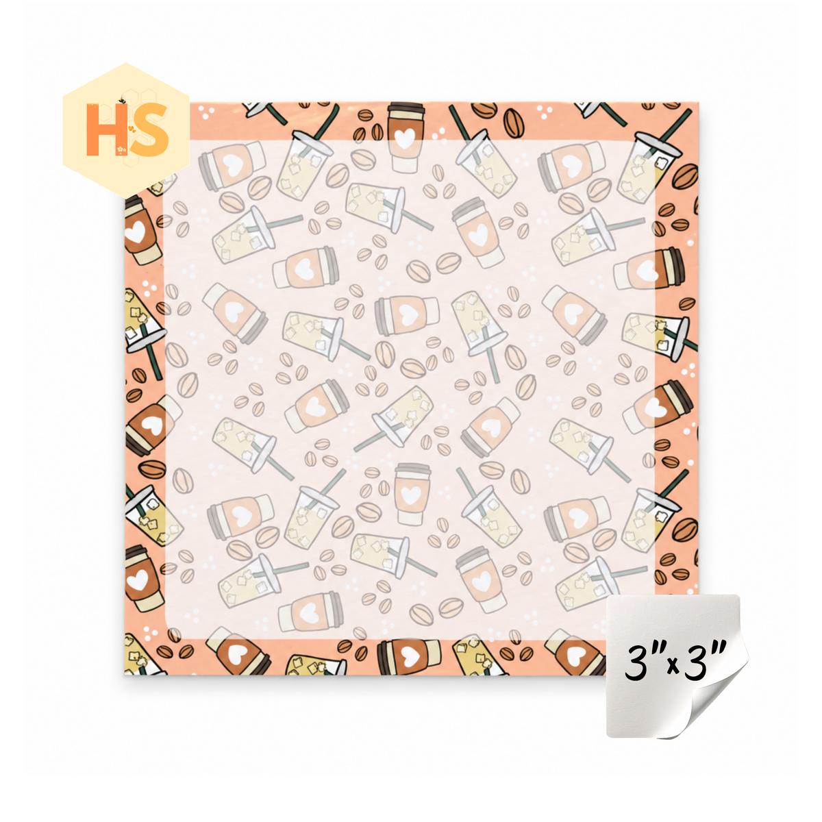 The Sticky Note Collection - Iced Coffee Hearts