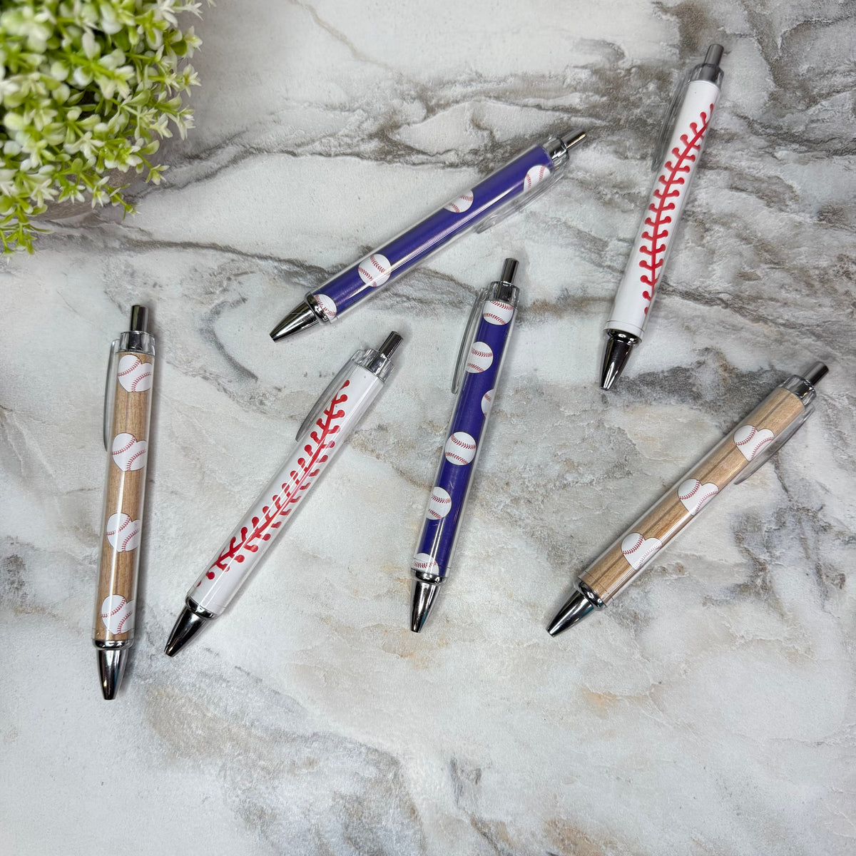 Pen - Clear Design Baseball