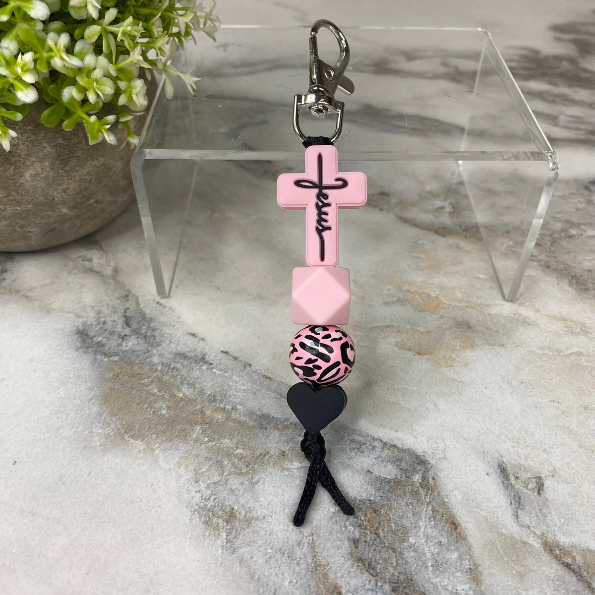 Keychain - Silicone Bead - Religious - Jesus
