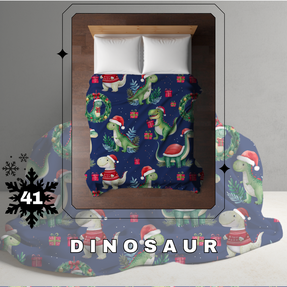 Blanket Christmas - Dinosaur - PREORDER