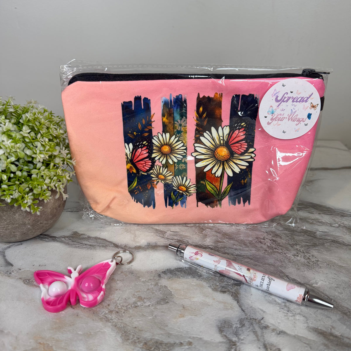 Bundled Set - Butterfly Pink Daisy