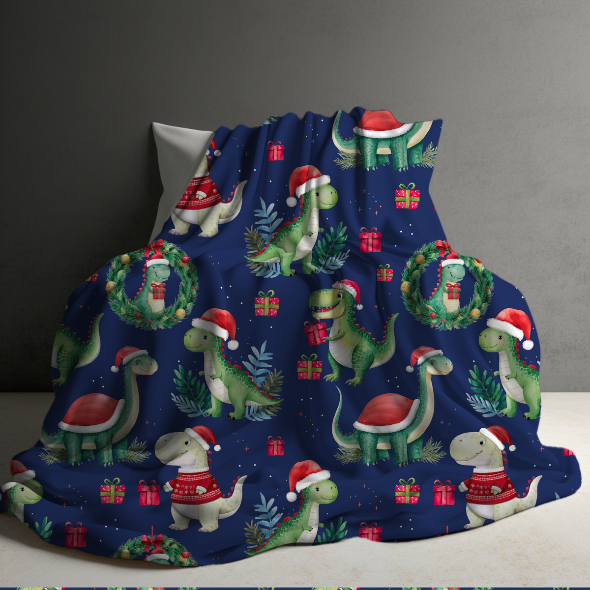 Blanket Christmas - Dinosaur - PREORDER