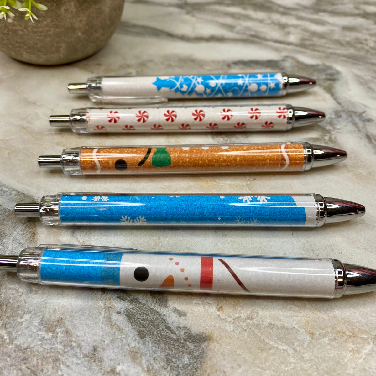 Pen - Clear Christmas Design