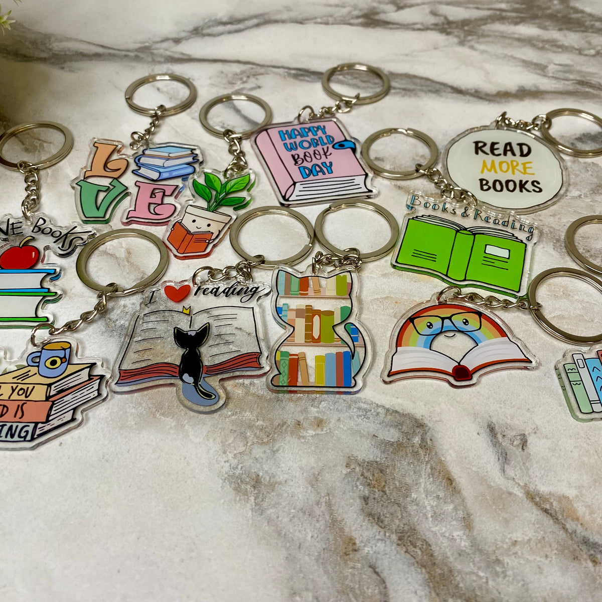 Keychain - Clear Book Mix