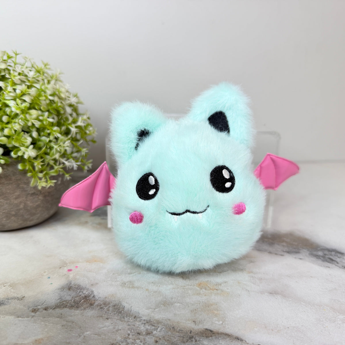 Keychain - Halloween Pom Pom Bat