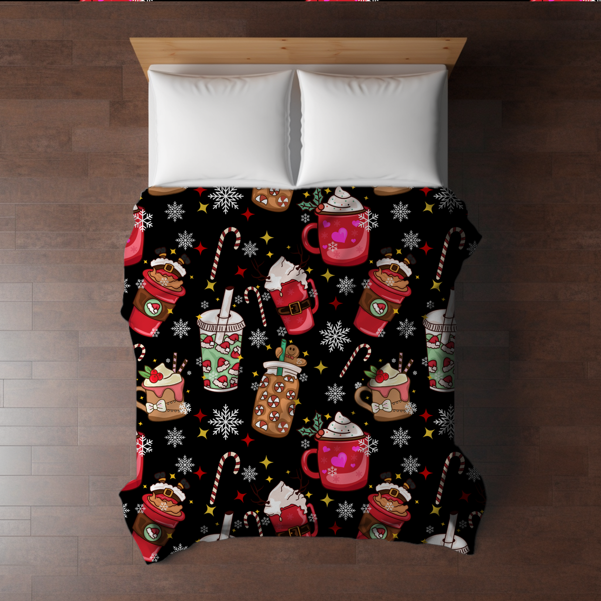 Blanket Christmas - Coffee & Candy Canes - PREORDER