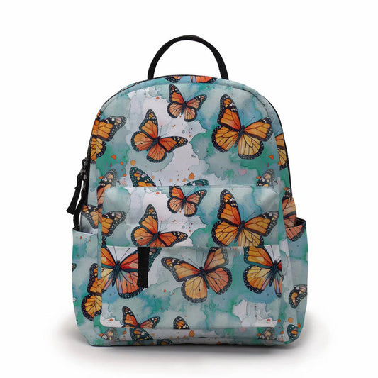 Mini Backpack - Butterfly Orange Teal