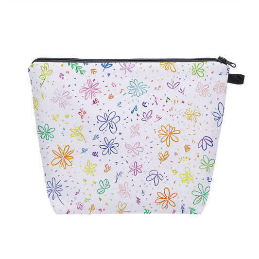 Pouch XL - Colorful Flower Doodles