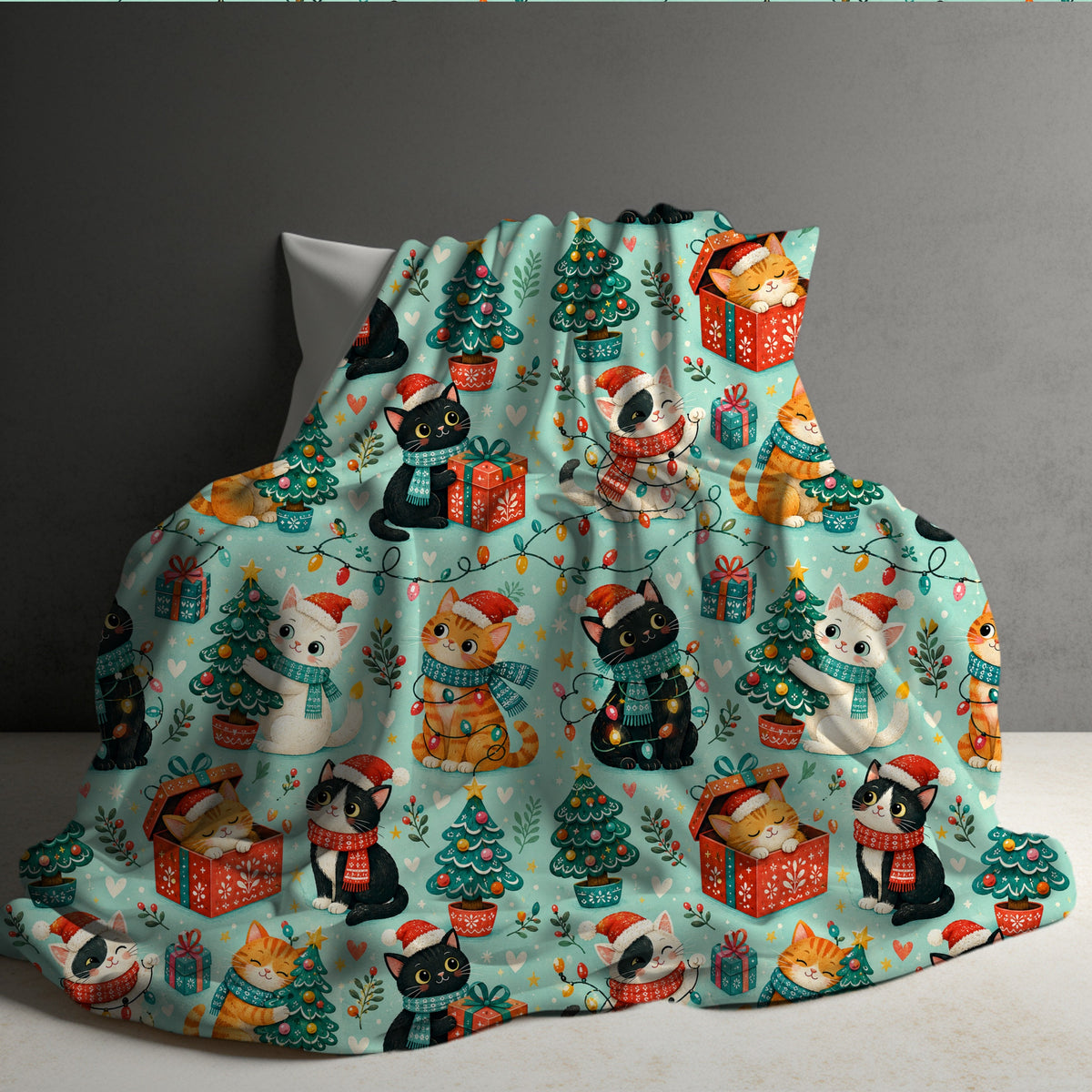 Blanket Christmas - Cats and Lights - PREORDER