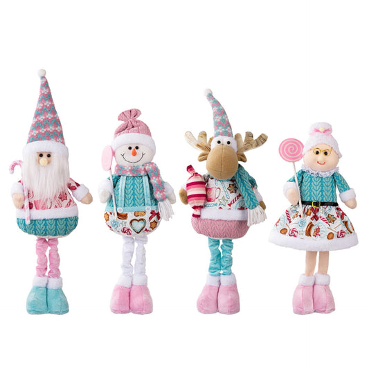 Telescopic Standing Christmas Decor - Pink & Blue